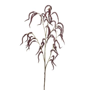 Kunst Zweig Amaranth PIATRA mit Blüten, burgunderrot, 100cm