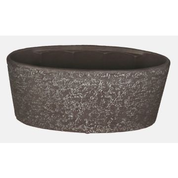 Keramik Schale für Orchideen ASLAK, oval, mit Struktur, schwarz-grau, 33x15x15cm Keramik Schale für Orchideen ASLAK, oval, mit Struktur, schwarz-grau, 33x15x15cm