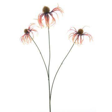 Künstlicher Zweig Sonnenhut GABISIELA mit Blüten, orange, 65cm
