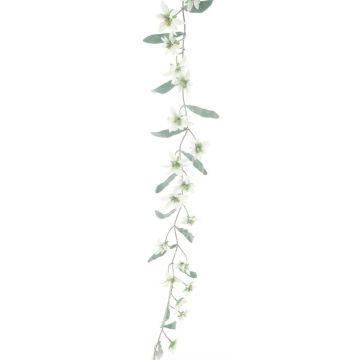Künstliche Girlande Alpen-Edelweiß VALENYA mit Blüten, weiß, 165cm