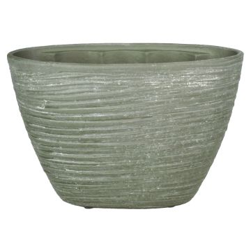 Orchideentopf aus Keramik ADELPHOS, oval, Rillen, grau-braun, 32x14,5x22,5cm Orchideentopf aus Keramik ADELPHOS, oval, Rillen, grau-braun, 32x14,5x22,5cm
