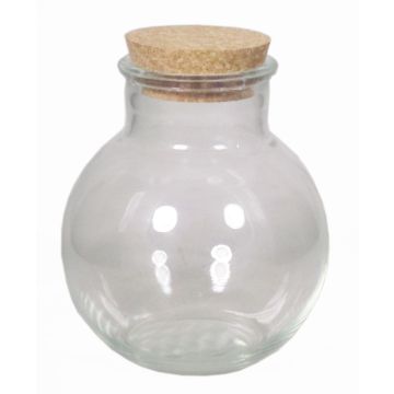 Vorrats Glas Dose WINDA mit Korken, klar, 17cm, Ø15cm