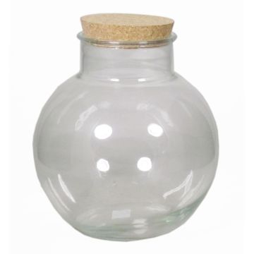 Vorrats Glas Dose WINDA mit Korken, klar, 26,5cm, Ø25cm