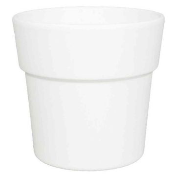 Topf mit Rand für Orchideen MARIVAN, Keramik, weiß-matt, 12,5cm, Ø13,5cm
