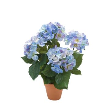 Kunstpflanze Hortensie JONE auf Steckstab, blau, 40cm