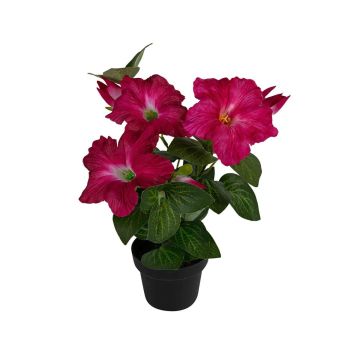 Künstliche Blume Petunie MYRKANA im Dekotopf, cerise, 25cm