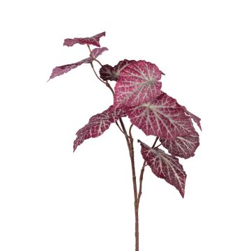 Dekozweig Begonie NABBILA, burgunderrot, 70cm