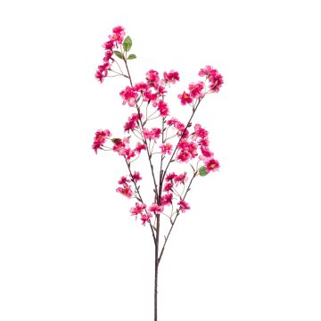 Künstlicher Zierpfirsich Zweig SANTANA mit Blüten, pink, 100cm