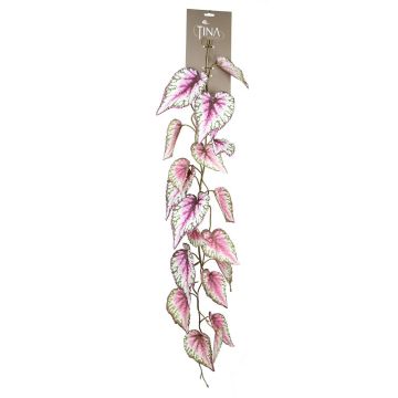 Kunstpflanze Begonie PIANNILA hängend, grün-rosa, 110cm Kunstpflanze Begonie PIANNILA hängend, grün-rosa, 110cm