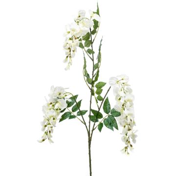 Künstlicher Blauregen Zweig ONORATO mit Blüten, creme, 70cm