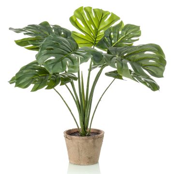 Fake Philodendron Monstera Deliciosa BRITI, Terracotta Topf, 60cm