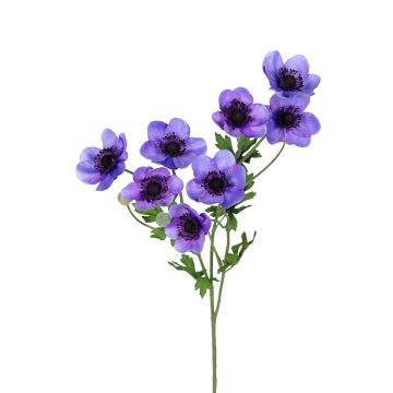 Dekozweig Anemone PIZORAN, violett, 55cm