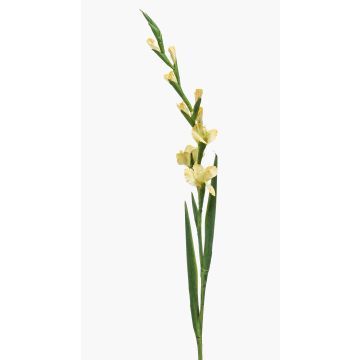 Große Kunstblume Gladiole AJNUR, gelb, 125cm