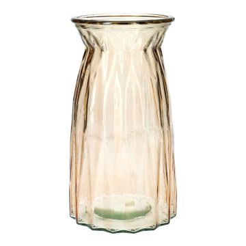 Blumenvase RUBIE aus Glas, taupe-klar, 20cm, Ø10,8cm Blumenvase RUBIE aus Glas, taupe-klar, 20cm, Ø10,8cm