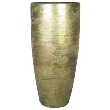 Hohe Vase aus Keramik THORAN mit Maserung, gold, 70cm, Ø32cm Hohe Vase aus Keramik THORAN mit Maserung, gold, 70cm, Ø32cm