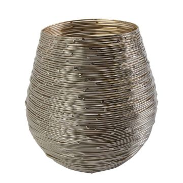 Laterne FRIDERIKE aus Eisen, gold, 15cm, Ø15cm Laterne FRIDERIKE aus Eisen, gold, 15cm, Ø15cm