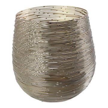 Laterne FRIDERIKE aus Eisen, gold, 20cm, Ø20cm Laterne FRIDERIKE aus Eisen, gold, 20cm, Ø20cm