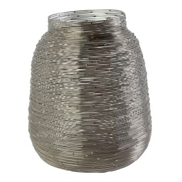 Laterne EMILIANNA aus Eisen, silber, 30cm, Ø25cm Laterne EMILIANNA aus Eisen, silber, 30cm, Ø25cm