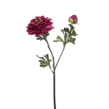 Künstlicher Zweig Ranunkel DUXLER, burgunderrot, 45cm