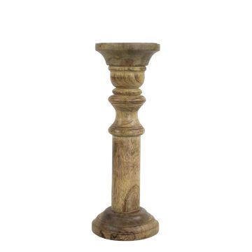Kerzenhalter OKTAVIAN aus Mangoholz, braun, 30cm, Ø11cm Kerzenhalter OKTAVIAN aus Mangoholz, braun, 30cm, Ø11cm