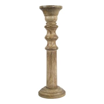 Kerzenhalter OKTAVIAN aus Mangoholz, braun, 40cm, Ø12,5cm Kerzenhalter OKTAVIAN aus Mangoholz, braun, 40cm, Ø12,5cm