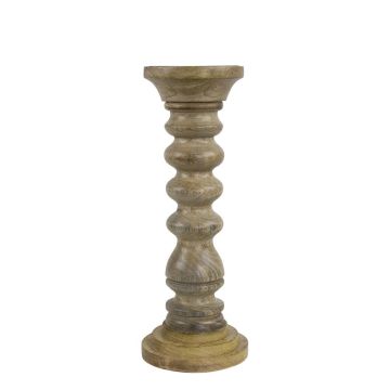 Kerzenleuchter SERAPHINE aus Mangoholz, braun, 30cm, Ø11cm Kerzenleuchter SERAPHINE aus Mangoholz, braun, 30cm, Ø11cm