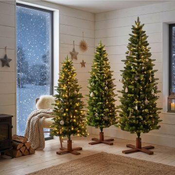 Schmaler künstlicher Weihnachtsbaum OULU SPEED, LEDs, 150cm, Ø60cm Schmaler künstlicher Weihnachtsbaum OULU SPEED, LEDs, 150cm, Ø60cm