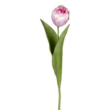Textilblume Tulpe TRIFT, rosa-weiß, 50cm, Ø4,5cm