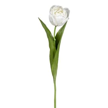 Textilblume Tulpe TRIFT, weiß-grün, 50cm, Ø4,5cm Textilblume Tulpe TRIFT, weiß-grün, 50cm, Ø4,5cm