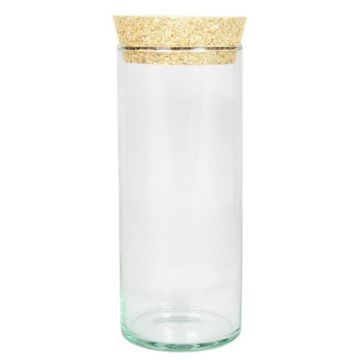 Gewürzglas mit Korken SINAN, transparent, 20cm, Ø8,5cm