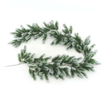 Kunst Tannengirlande PORI, gefroren, 170cm, Ø25cm