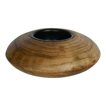 Teelichthalter VIVIANNA aus Mangoholz, braun, 4cm, Ø11cm Teelichthalter VIVIANNA aus Mangoholz, braun, 4cm, Ø11cm