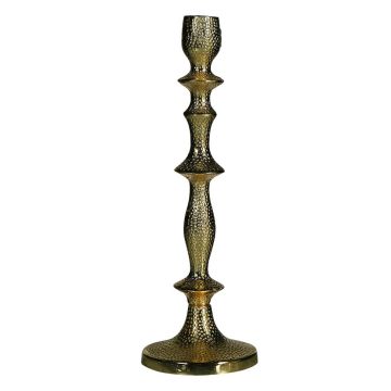 Spitzkerzenhalter GIUSEPPINA aus Aluminium, gehämmert, champagner-gold, 30cm, Ø10cm Spitzkerzenhalter GIUSEPPINA aus Aluminium, gehämmert, champagner-gold, 30cm, Ø10cm