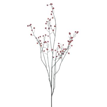 Deko Zweig Kartoffelrose FIANALA mit Hagebutten, rot, 135cm Deko Zweig Kartoffelrose FIANALA mit Hagebutten, rot, 135cm