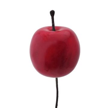Dekoobst Apfel NIPON mit Stecker, 6 Stück, rot, 3,5cm Dekoobst Apfel NIPON mit Stecker, 6 Stück, rot, 3,5cm