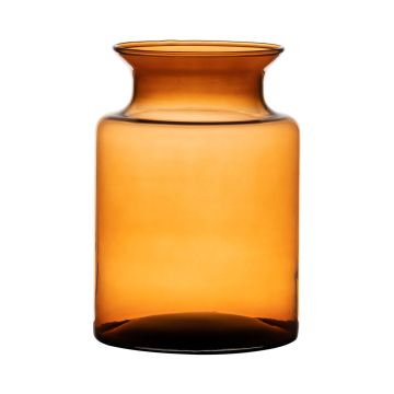Kerzen Halter HANNA EARTH, Glas, orange-braun-klar, 20cm, Ø14cm Kerzen Halter HANNA EARTH, Glas, orange-braun-klar, 20cm, Ø14cm