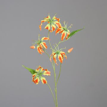 Kunstzweig Gloriosa CORISA mit Blüten, gelb-orange, 95cm
