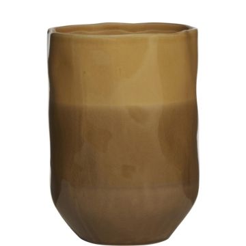 Keramik Übertopf DONELLA, braun-beige, 20cm, Ø15cm