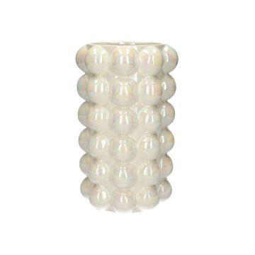 Blumenvase Bubble LYNNETTE aus Dolomit, sand, 24cm, Ø15cm Blumenvase Bubble LYNNETTE aus Dolomit, sand, 24cm, Ø15cm