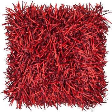 Couch Kissen DAKIRA, rot, lange Fransen, 45x45cm Couch Kissen DAKIRA, rot, lange Fransen, 45x45cm