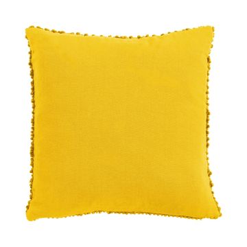 Sofa Kissen BOLLY, mit Kügelchen, dunkelgelb, 45x45cm