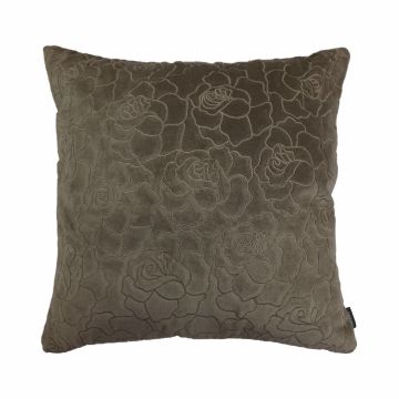 Deko Couch Kissen ALAIA, Rosenmuster, beige, 45x45cm Deko Couch Kissen ALAIA, Rosenmuster, beige, 45x45cm