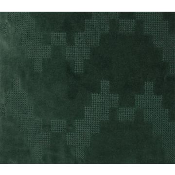 Deko Samtkissen ANJALI, piniengrün, ZickZack Strukturmuster, 45x45cm