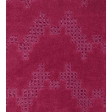 Deko Samtkissen ANJALI, magenta, ZickZack Strukturmuster, 45x45cm