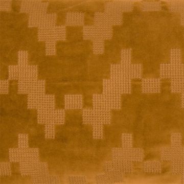 Deko Samtkissen ANJALI, senfgelb, ZickZack Strukturmuster, 50x30cm