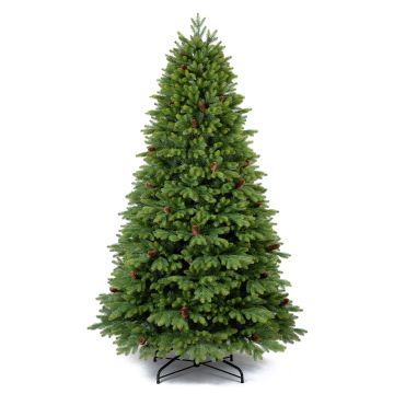 Kunst Christbaum SKIEN SPEED mit Zapfen, 225cm, Ø130cm
