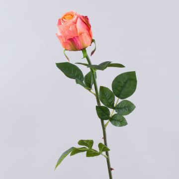 Rose künstlich SUNJIK, orange-rosa-gelb, 75cm, Ø7cm Rose künstlich SUNJIK, orange-rosa-gelb, 75cm, Ø7cm