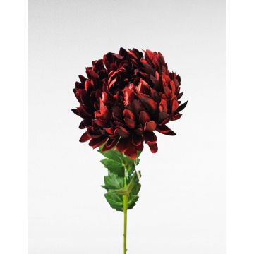 Künstliche Chrysantheme HIKJUN, burgunderrot, 65cm, Ø12cm