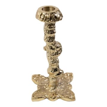 Kerzenhalter FREDERIKE aus Aluminium, für Stabkerzen, gold, 15cm, Ø7cm Kerzenhalter FREDERIKE aus Aluminium, für Stabkerzen, gold, 15cm, Ø7cm