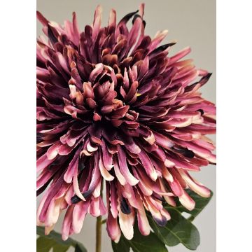 Künstliche Chrysantheme HIKJON, dunkelrosa, 75cm, Ø18cm